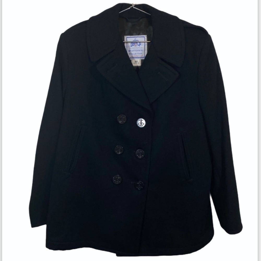 Black Navy/Military Wool Jacket